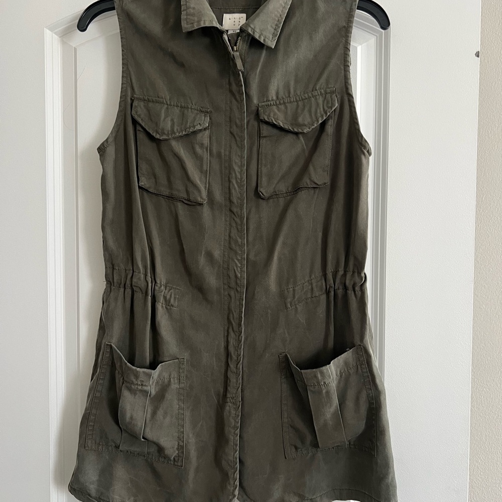 Women's Olive Green Utility Vest